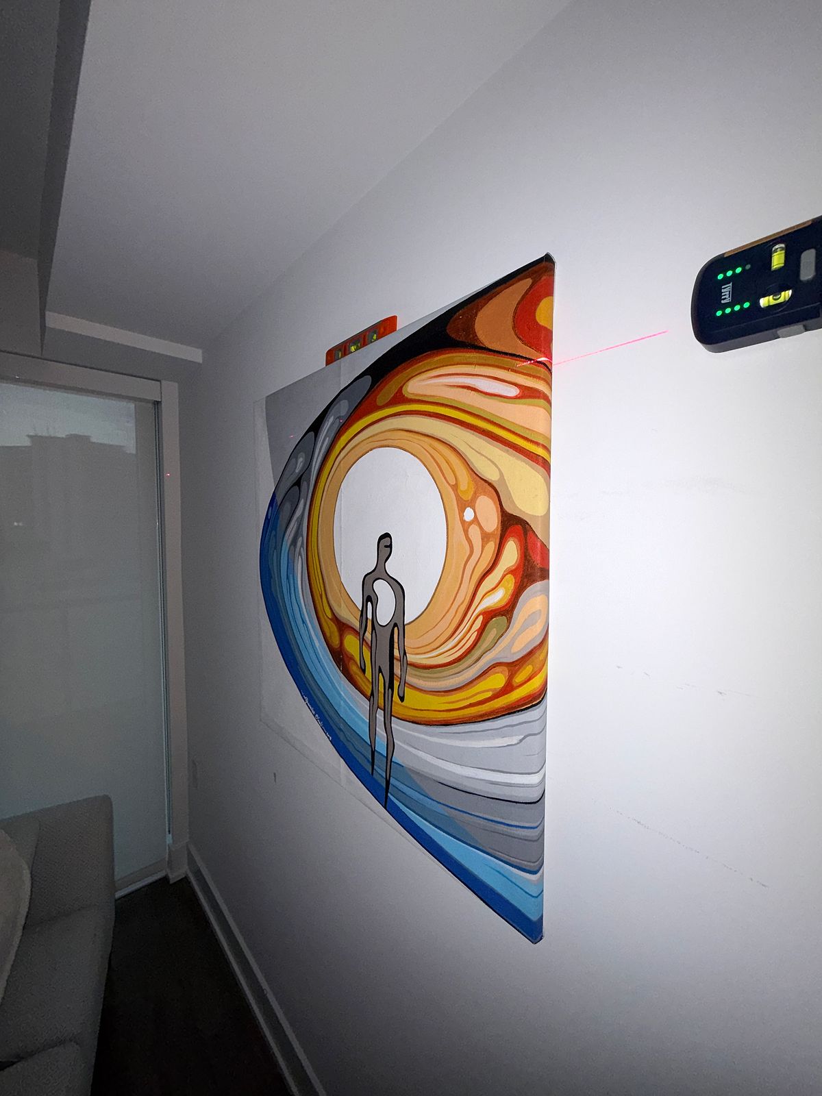 Abstract Canvas Mounting Hallway