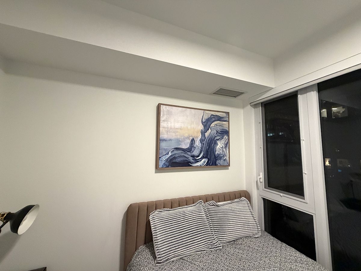 Bedroom Wave Art Mounting