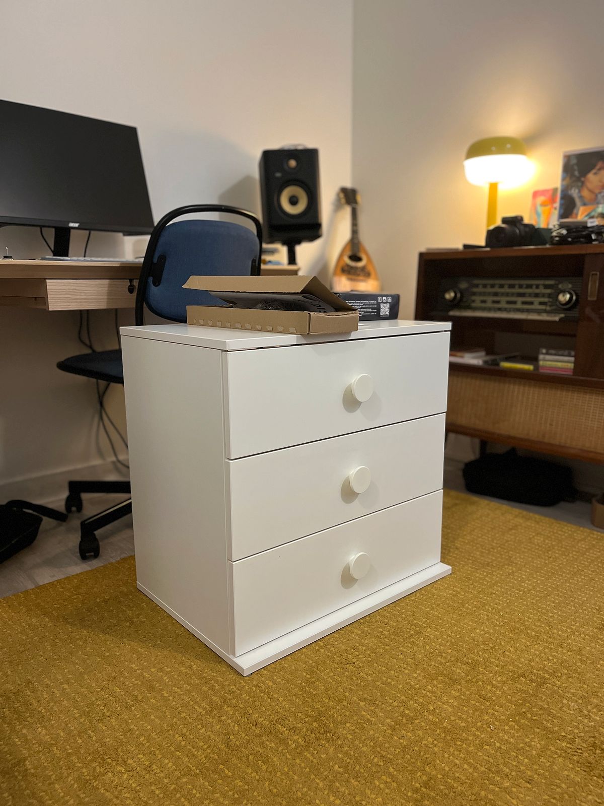 White Drawer Unit Assembly Office